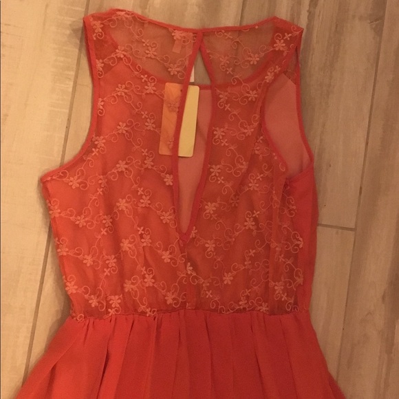 Coral/burnt orange long dress - Picture 7 of 7